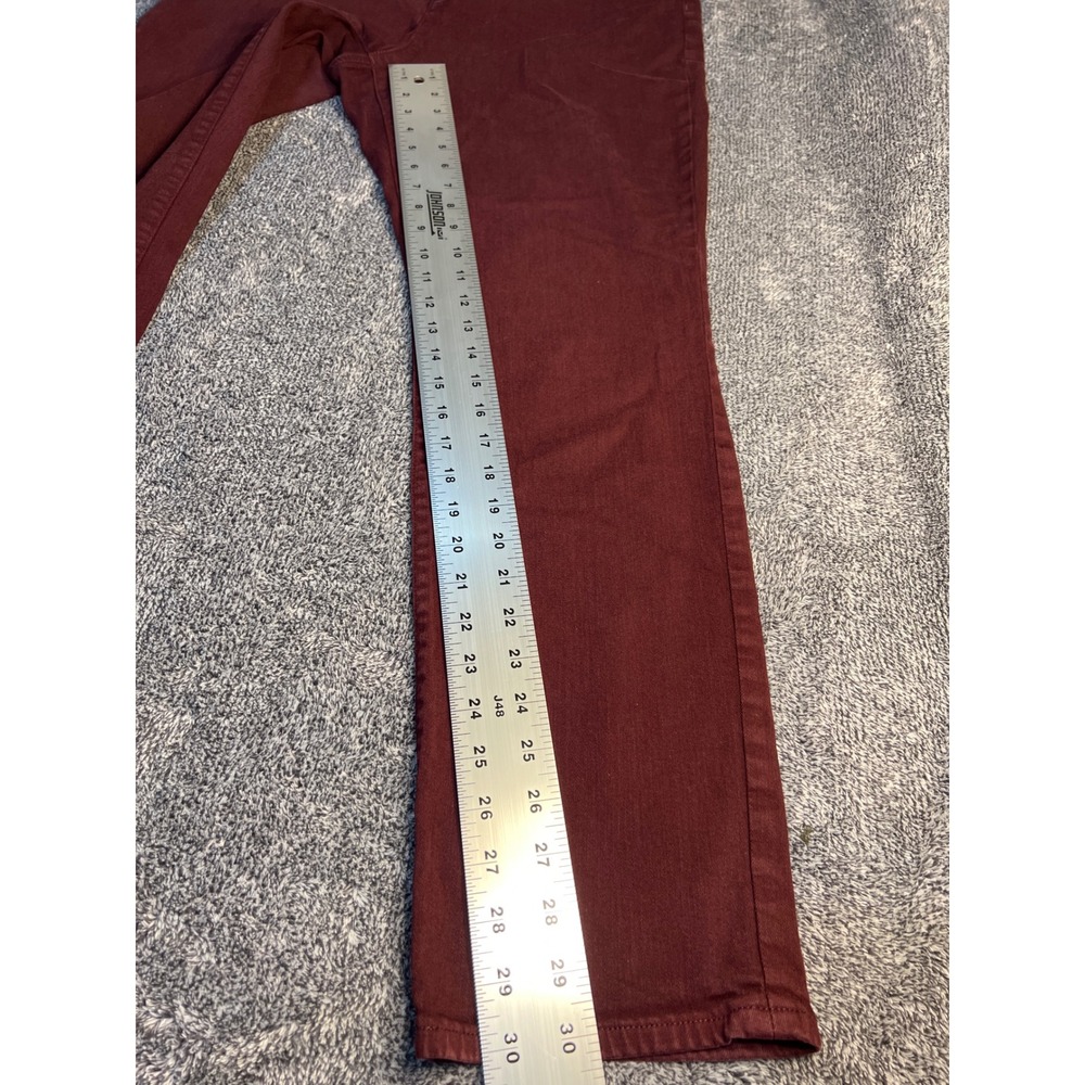 Lauren Ralph Lauren Burgundy Straight Leg Stretch Pants 16W Wine Red - Picture 7 of 16